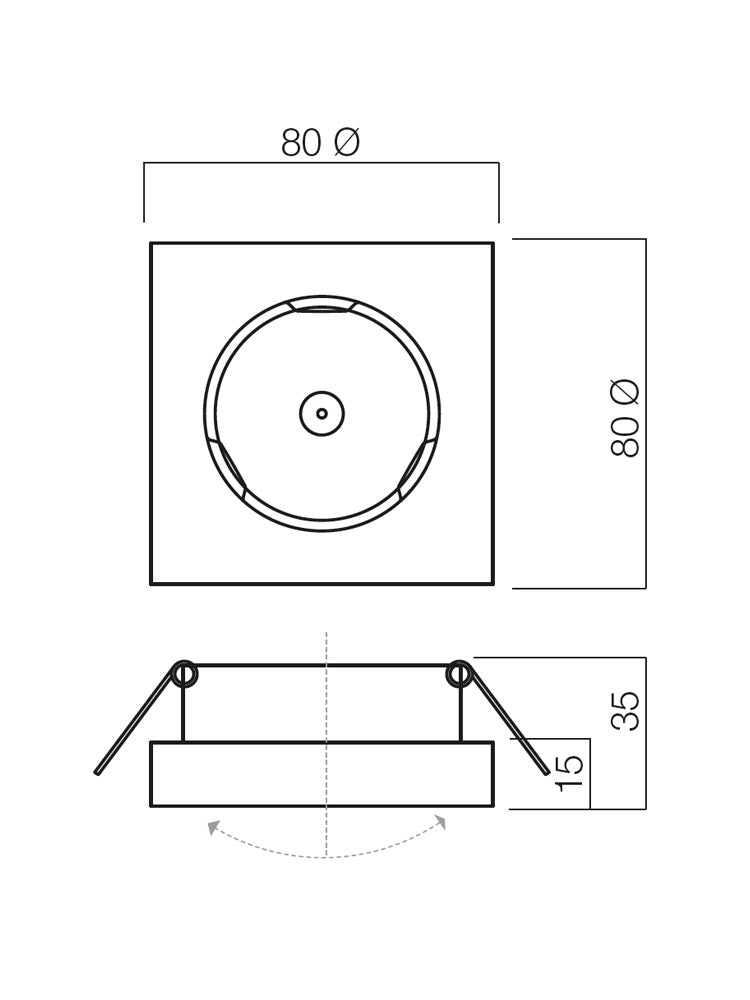 Spot incastrat MT 111, nichel mat, 1XGU5.3, Smarter 70283