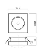 Spot incastrat MT 111, nichel mat, 1XGU5.3, Smarter 70283