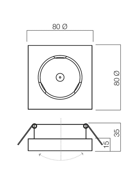 Spot incastrat MT 111, argintiu, 1XGU5.3, Smarter 70284