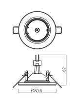 Spot incastrat MT 112, alb,  1XGU5.3, Smarter 70307