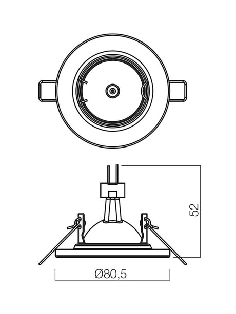 Spot incastrat MT 112, crom, 1XGU5.3, Smarter 70308