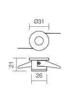 Spot incastrat MT 117 LED, alb, LED 1W, 4000K, 67 lm, Smarter 70320