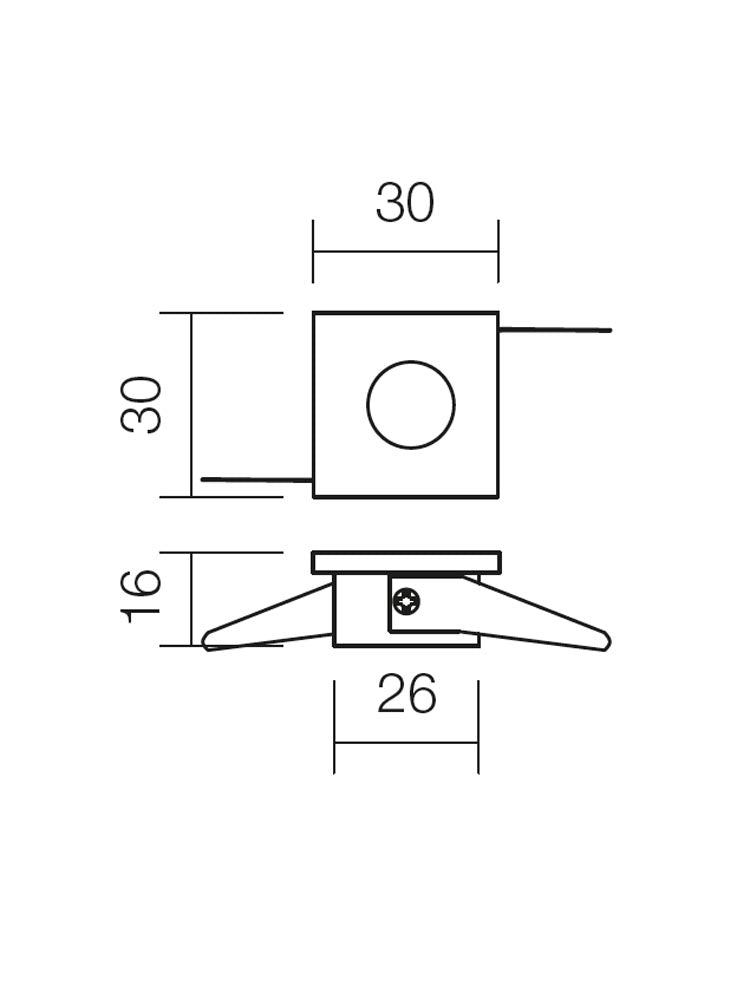 Spot incastrat MT 118 LED, aluminiu, LED 1W, 4000K, 67 lm, Smarter 70323