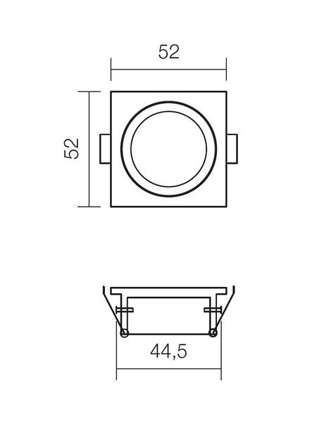 Spot incastrat MT 120 LED, aluminiu, LED 1W, 4000K, 67 lm, Smarter 70327