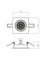 Spot incastrat MT 122, alb mat, 1XGU10, Smarter 70330