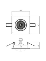 Spot incastrat MT 123, alb mat, 1XGU10, Smarter 70337