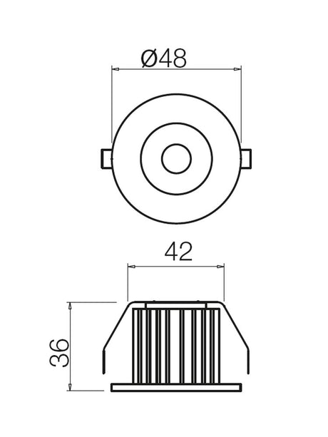 Spot incastrat MT 126 LED, alb, LED 3W, 4000K, 162 lm, Smarter 70361