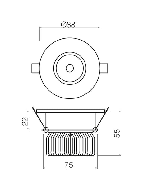 Spot incastrat MT 128 LED, alb, LED 5W, 4000K, 368 lm, Smarter 70363