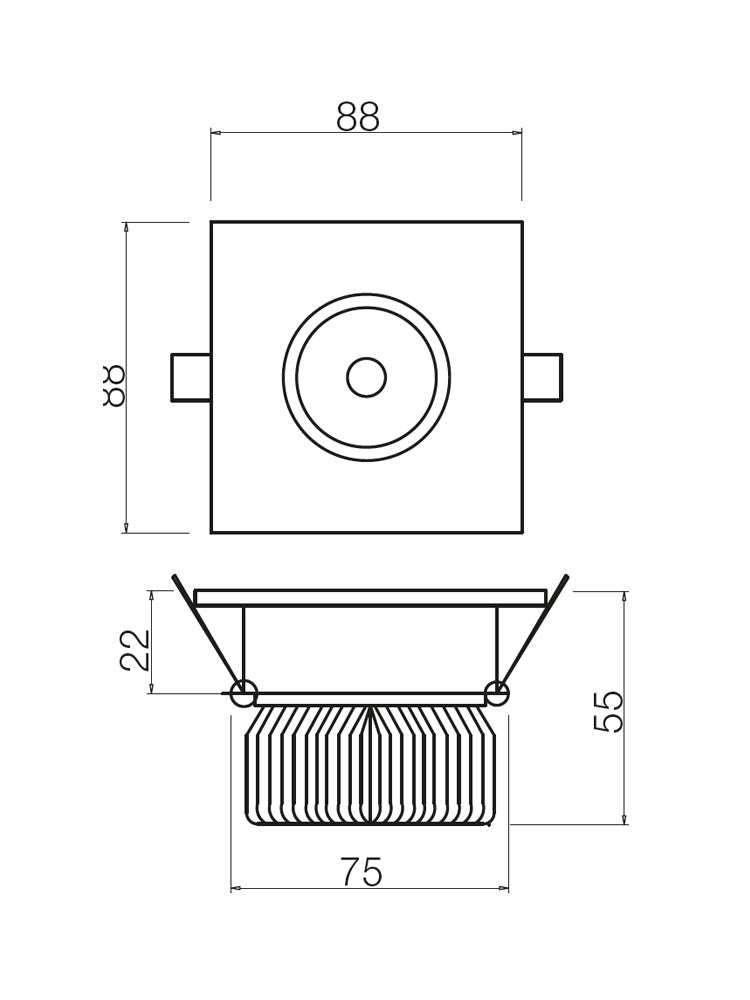 Spot incastrat MT 129 LED, alb, LED 5W, 4000K, 368 lm, Smarter 70365