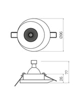 Spot incastrat MT 133, crom, 1XGU10, Smarter 70297