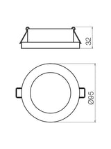 Spot incastrat MT 137 LED, alb, LED 7W, 4000K, 560 lm, Smarter 70349