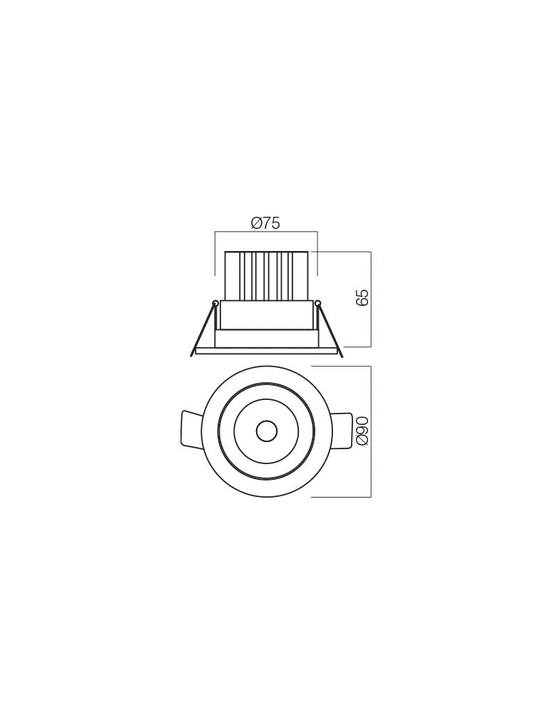 Spot incastrat MT 145 LED, alb mat, LED 9W, 3000K, 710 lm, Smarter 70390