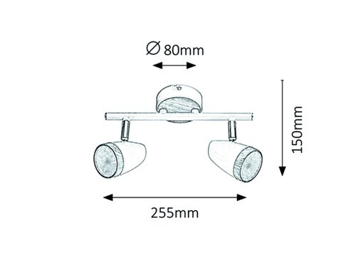 Spot Karen, alb, 560lm, LED 2x 4W, 3000K, Rabalux 5565