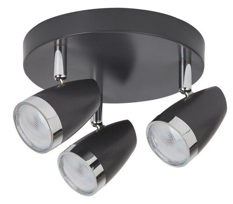 Spot Karen, antracit, 840lm, LED 3x 4W, 3000K, Rabalux 6514