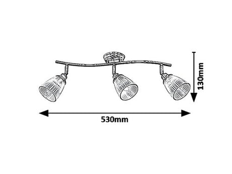 Spot Martha, bronz antichizat, E14 3x 40W, Rabalux 5017