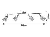Spot Martha, bronz antichizat, E14 4x 40W, Rabalux 5018