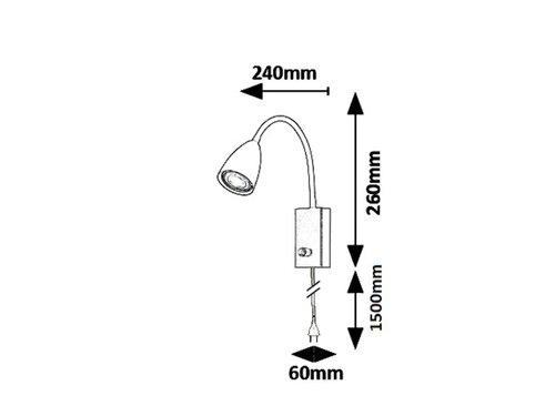 Spot Mika, negru, GU10 1X 25W, Rabalux 6719