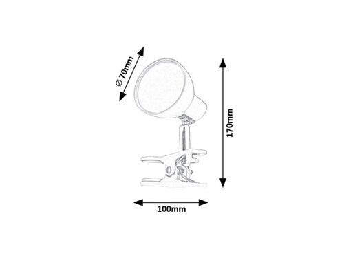 Veioza Noah, negru, 360lm, LED 5W, 3000K, Rabalux 1478