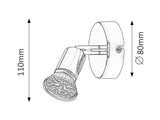 Spot Norton LED, crom, 3W, 250lm, GU10, 3000K, Rabalux 6986