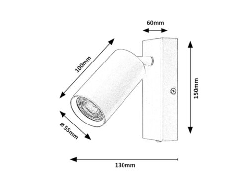 Spot Solo, alb, GU10 1X 25W, Rabalux 2081