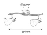 Spot Soma, crom satin, E14 2x 40W, Rabalux 6302