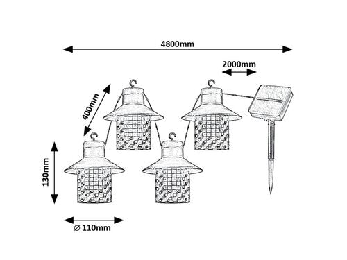 Corp iluminat decorativ Ximpu, negru, 5lm, LED 0, 1W, 2700K, Rabalux 77003