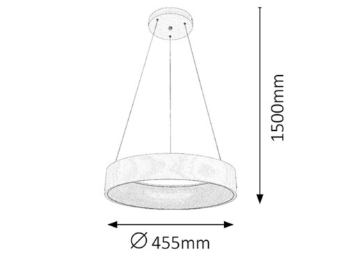 Suspensie Adeline, alb mat, 1500lm, LED 26W, 4000K, Rabalux 2509