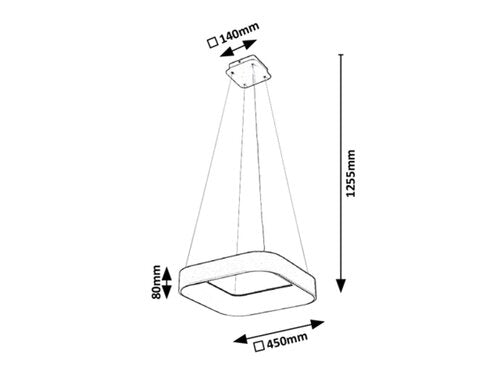 Suspensie Adeline, gri, 1800lm, LED 28W, 3000-6000K, Rabalux 3927