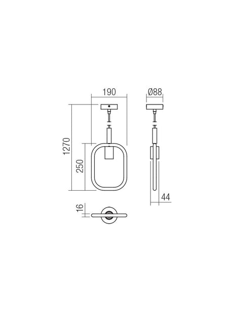 Suspensie AERIS, 1 x  E27, Smarter 01-2407