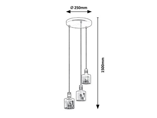 Suspensie Alberta, auriu, 3xE27, Rabalux 5092