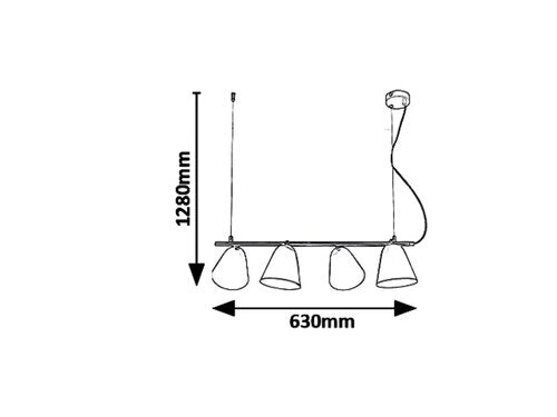 Suspensie Alder, negru, 4xE14 , Rabalux 5377