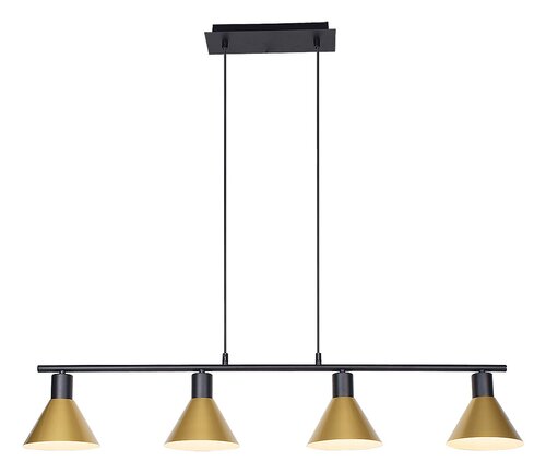 Suspensie Alvaro, negru mat, 4xE27 , Rabalux 3160