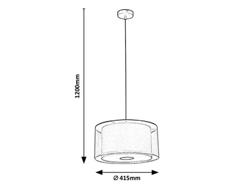 Suspensie Aneta, negru, E27 3x 40W, Rabalux 5096