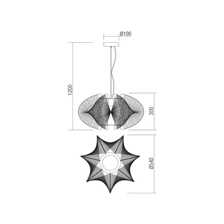 Suspensie ARCADIA, crom, 1XE27, Smarter 01-1467