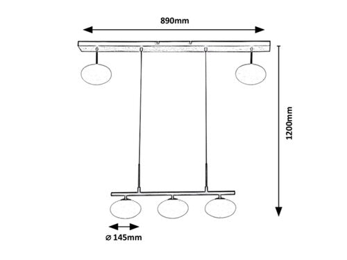 Lustra suspendata Calista, negru, 5xG9, IP20, Rabalux, 3060
