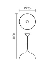 Lustra suspendata Coline, rosu, 1XE27, Smarter 06-032