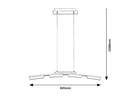 Suspensie Eucalyptus, crom satin, 1650lm, LED 20W, 3000K, Rabalux 2957