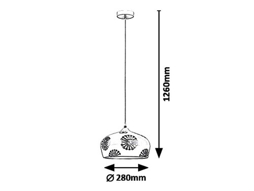 Suspensie Ginger, argintiu, E14 1x 40W, Rabalux 6049