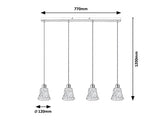 Suspensie Hestia, crom, E14 4x 40W, Rabalux 5303