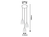 Suspensie Jarina, negru, E27 3x 40W, Rabalux 5333