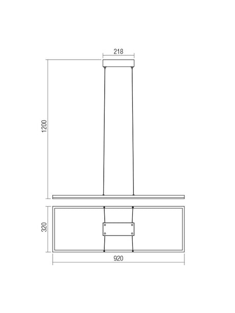 Suspensie KLEE, alb mat, LED 48W, 3000K, 4368 lm, Smarter 01-1644