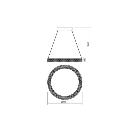 Suspensie METIS, crom, LED 40W, 4000K, 4007 lm, Smarter 01-1390