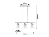 Suspensie Miroslaw, crom satin, 3xE27, Rabalux 3580