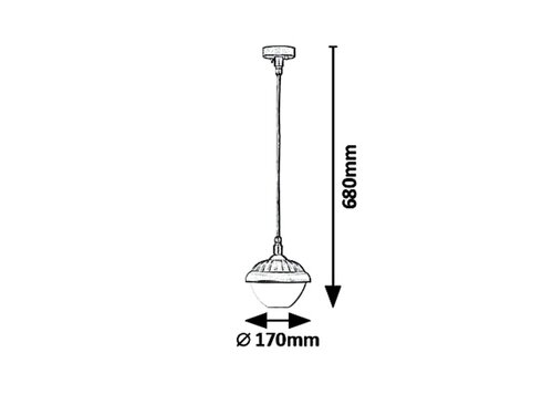 Suspensie Modesto, negru, E27 1x 40W, Rabalux 7674