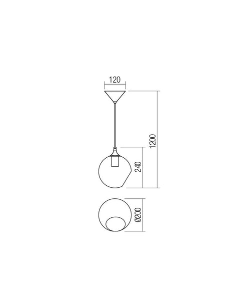 Suspensie NIDO, bleu, 1XE27, Smarter 01-2324