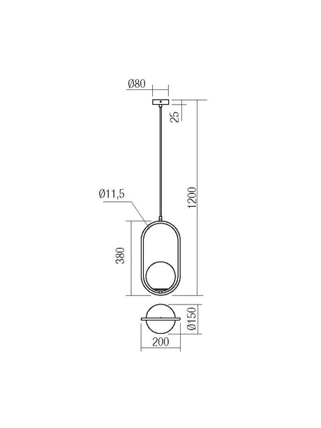 Suspensie NIVA, 1 x  E14, Smarter 01-2624