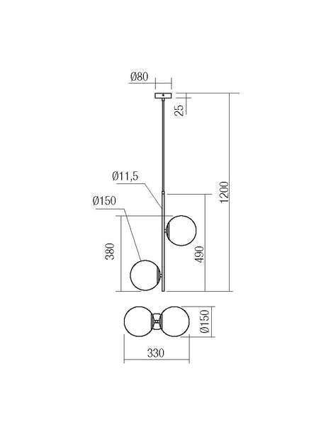 Suspensie NIVA, 2 x  E14, Smarter 01-2625