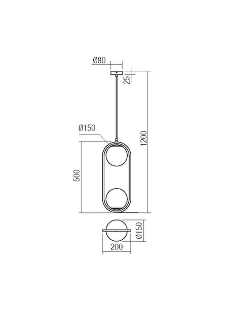 Suspensie NIVA, 2 x  E14, Smarter 01-2626