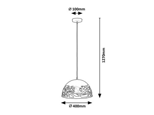 Suspensie Norena, alb mat, 1xE27, Rabalux 5085