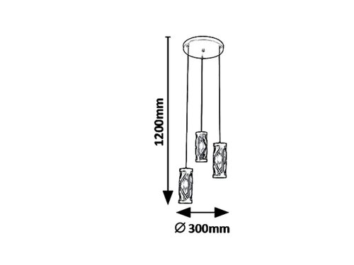 Suspensie Oberon, maro, 3xE14, Rabalux 5339